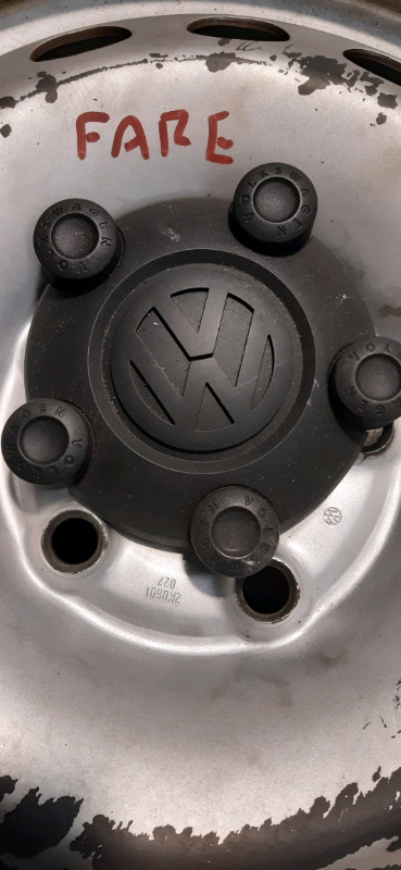 N.4 cerchi in ferro 5 fori VW Caddy 2008 6JX15H2
