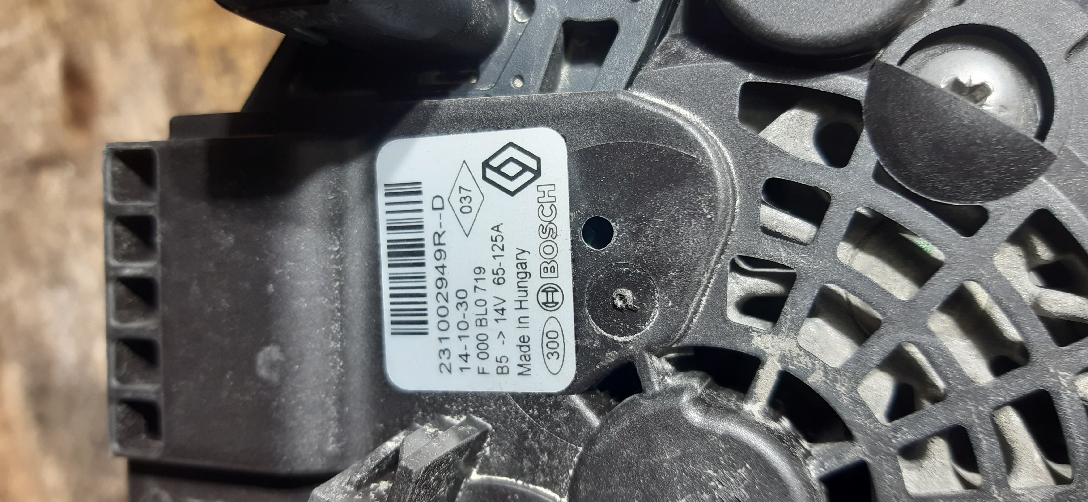 Alternatore Dacia Logan MCV 1.5DCI 2015 K9K612 231002949R ALT750